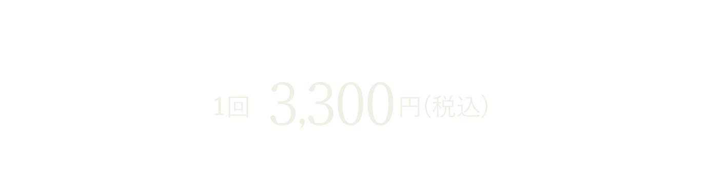 ビジター利用 1回/3,300円（税込）